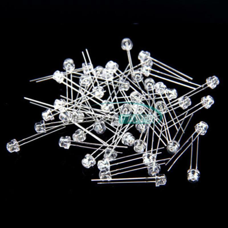 100PCS F5 5mm YELLOW Straw Hat Superbright LED Light LED Lamp MF