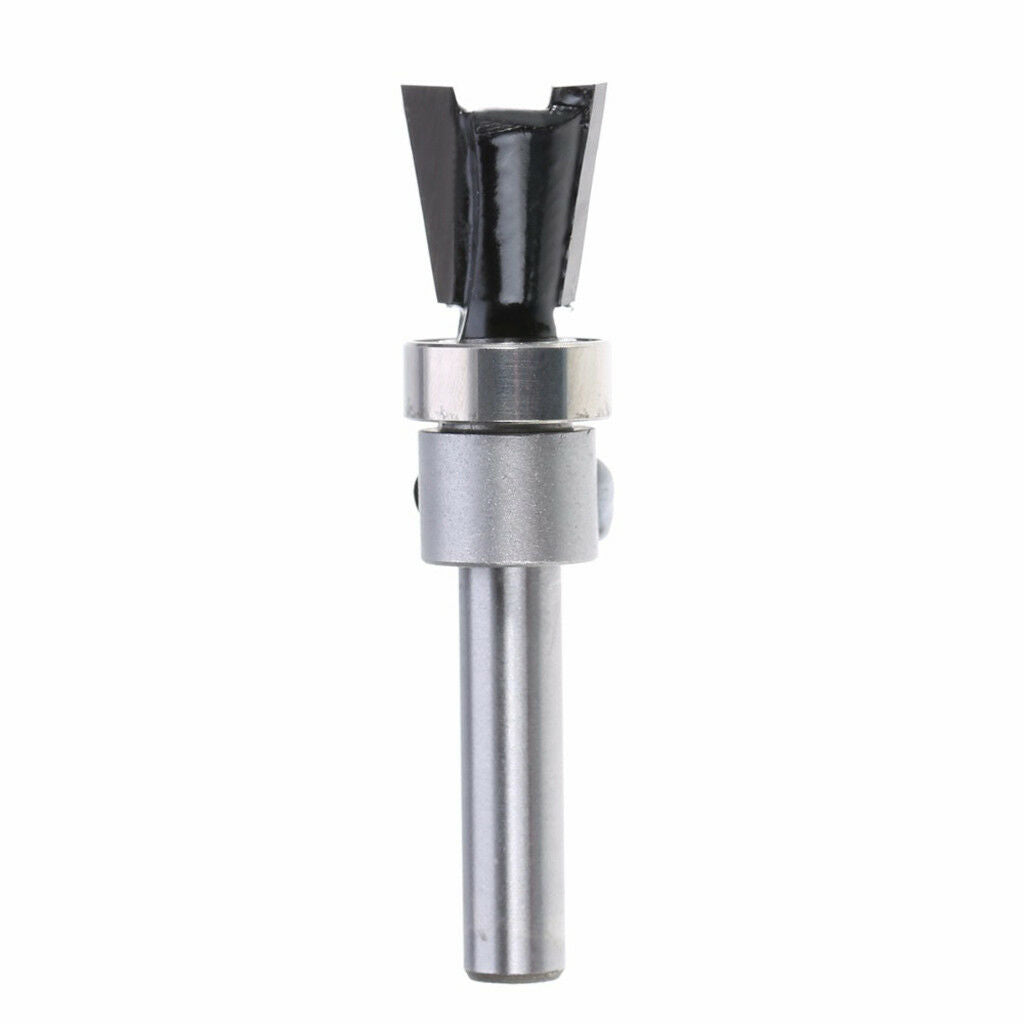 1/4'' Shank Dovetail Joint Router Bit with Bearing Woodworking Cutter Tool