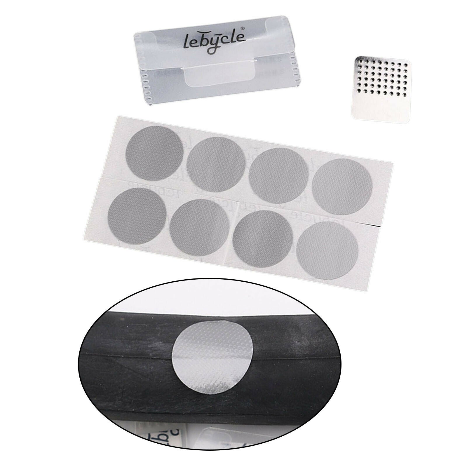 25mm Bike Tire Patch Inner Tube Puncture Repair Kit Storage Case Fixed Set