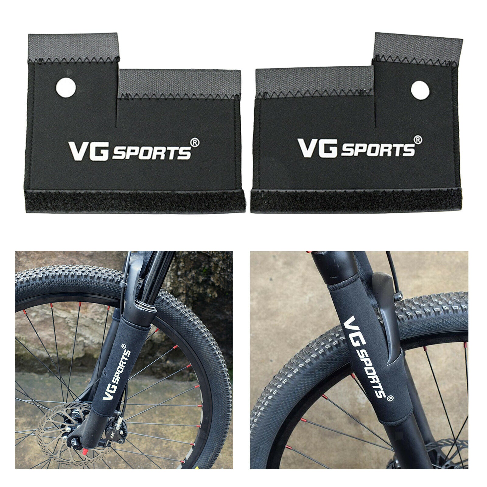 2pcs Mountain Bike Front Fork Protective Pad Frame Wrap Cover Guard Bicycle