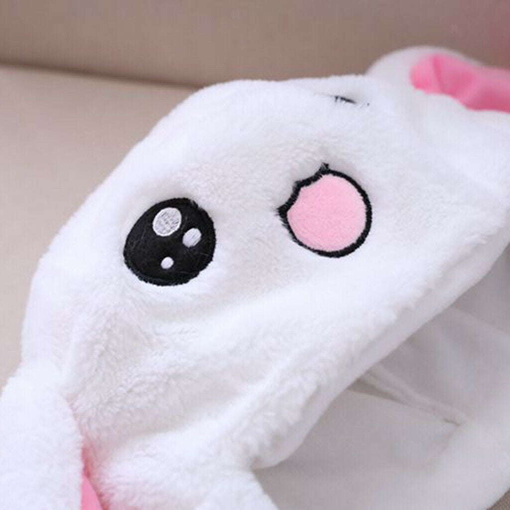 Rabbit Hat Ear Moving Jumping Hat Funny Bunny Plush Hat   for Women Girls
