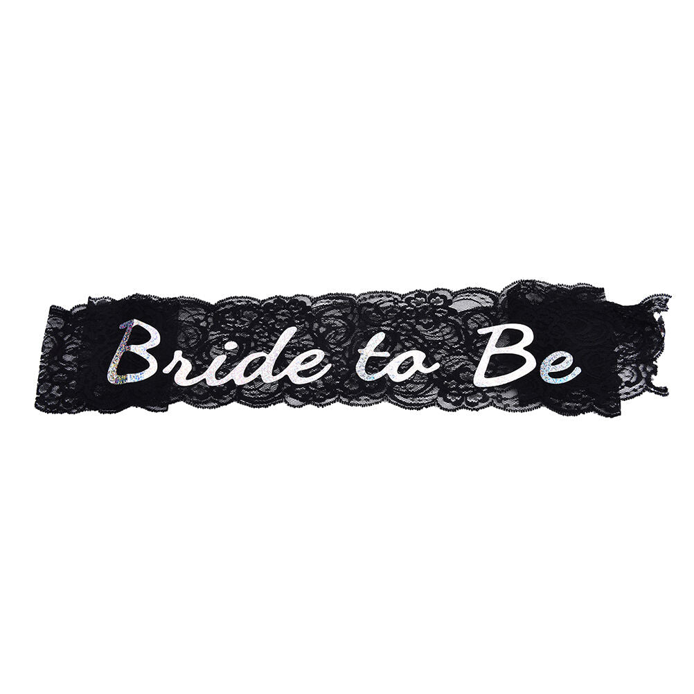 Bride To Be Black Lace Sash Hens Night Wedding Shower Bachelorette Party .l8