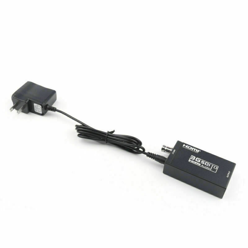 3G SDI To HDM 1080P HD Video Audio Converter BNC Coaxial Cable US Plug Power CN
