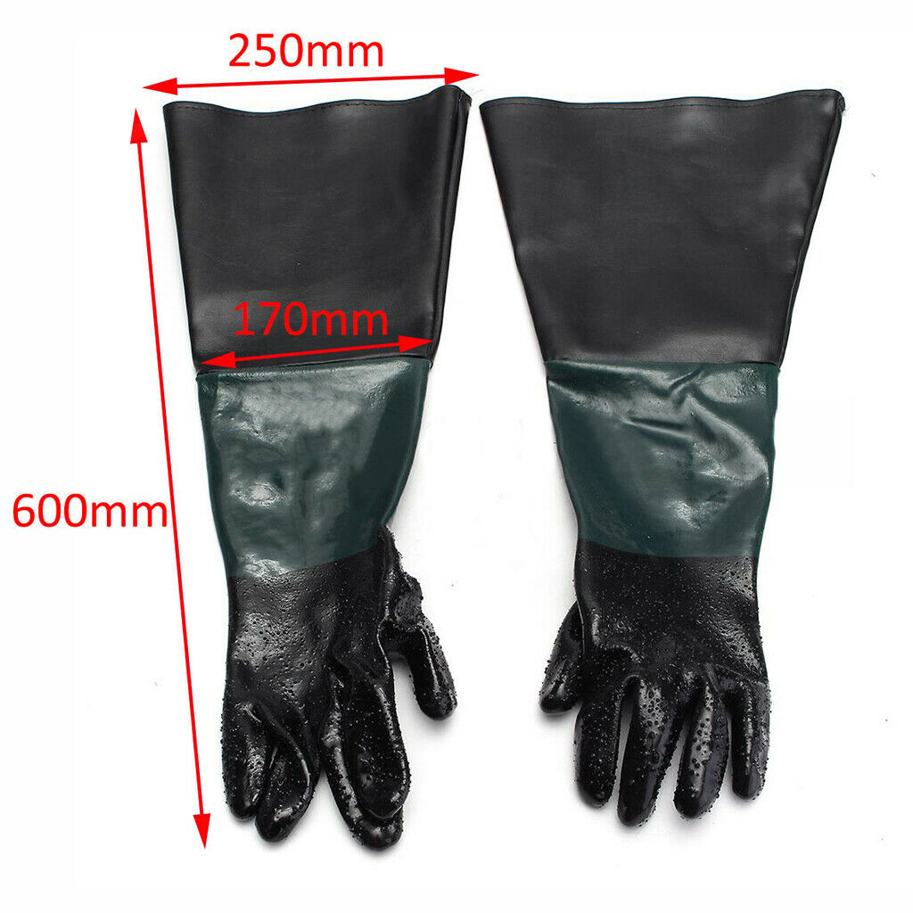 Heavy Duty Sandblasting Gloves 7x24"  Sand Blast Blaster Blasting