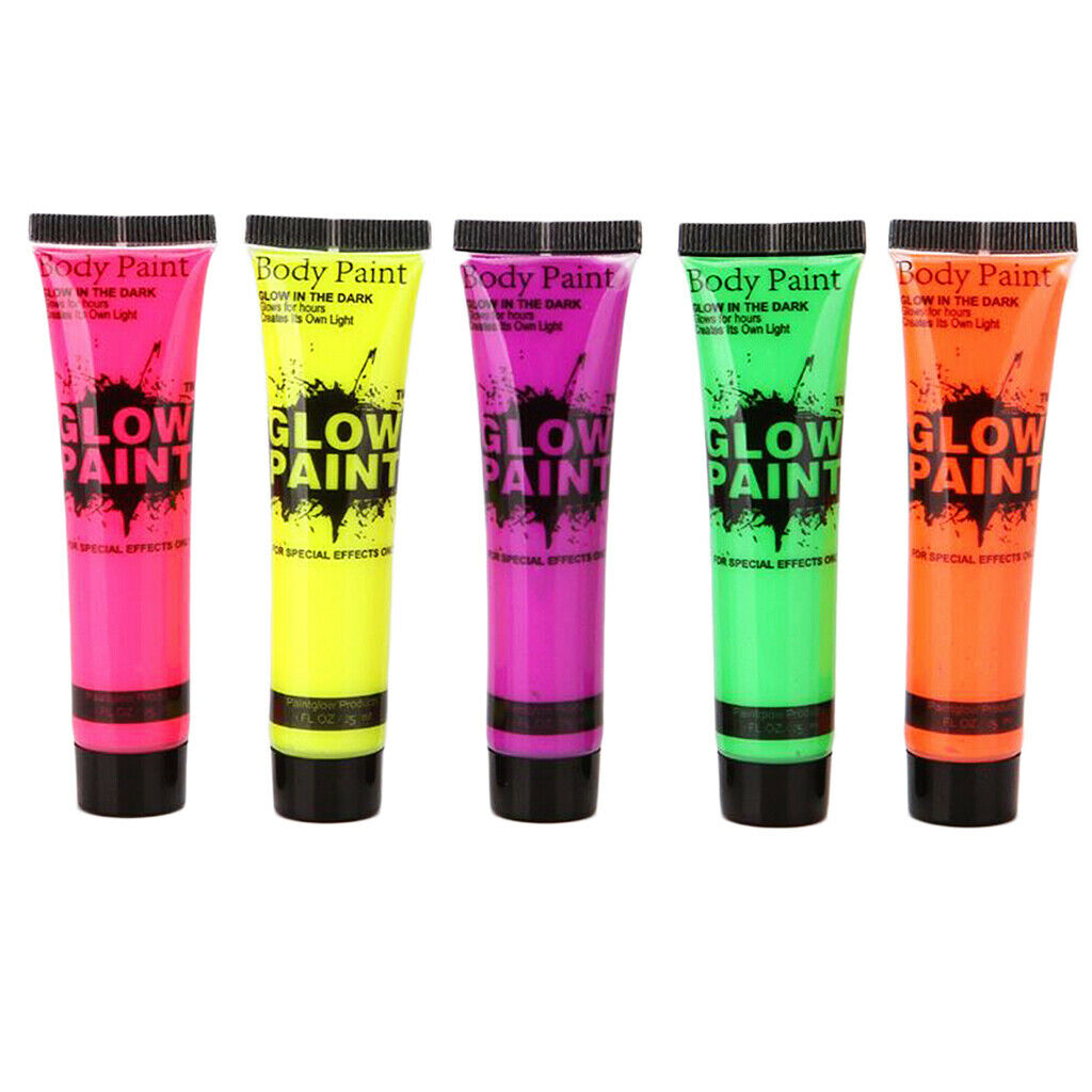 5 lot Face Paint Body 5Colors Glow Painting Wax Fancy Dress Accessories