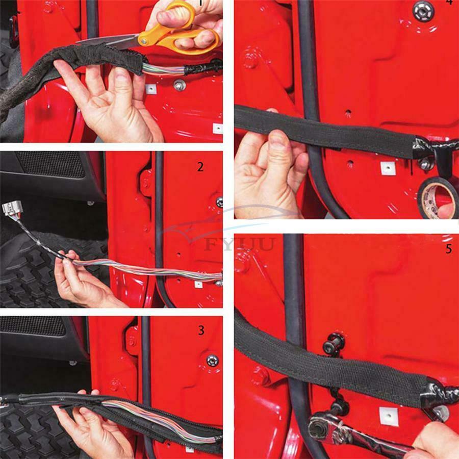 2 × Door Limiting Straps Scratch Resistant Protection Cover For Jeep Wrangler JK