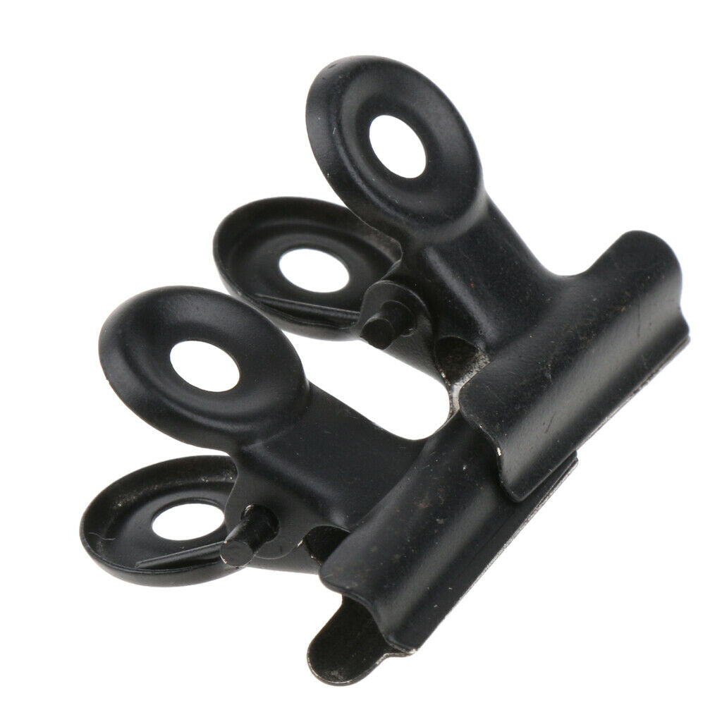 20x 31mm Bulldog Stainless Steel Metal Paper Letter Grip Clips Clamp -Black
