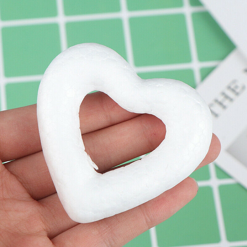 5PCS DIY White Heart Polystyrene Styrofoam Foam Ball For Christmas OrnamentsA LQ