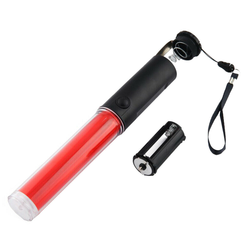 5pcs Red LED Traffic Safety Baton Light 10 inch