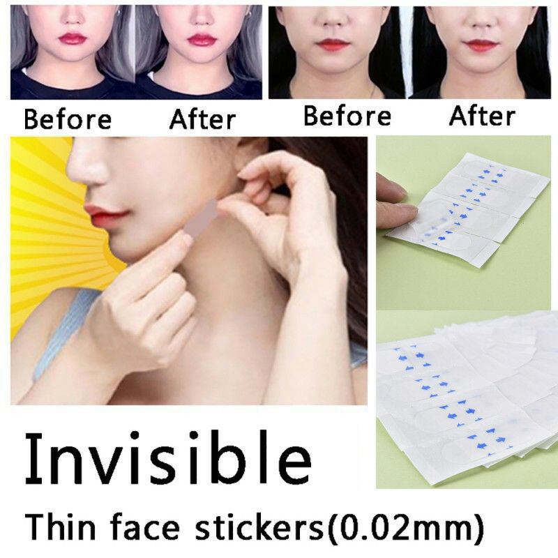 40pcs Face Lift V Shape Face Label Lift Up Maker Chin Adhesive Tape Tool Gift
