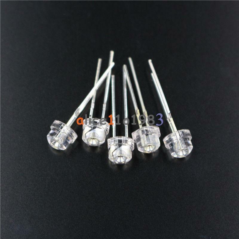 50PCS NEW F5 5mm BLUE Straw Hat Superbright LED Light LED Lamp