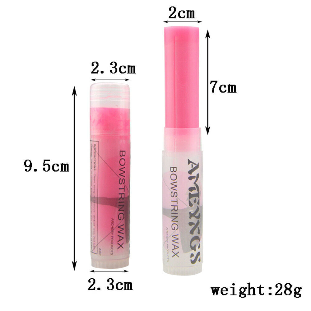 1OZ Pink BowString Wax Protector Lube Compound Recurve Bow Strings Waxed Tube