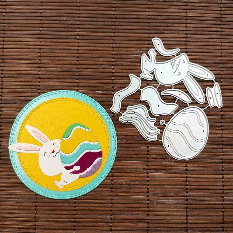 Easter Rabbit Bunny Eggs Metal Cutting Dies Stencil Scrapbooking DIY Album Stamp