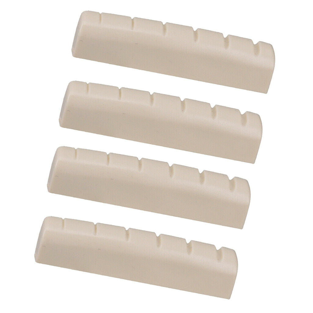 4pcs Right Handed Acoustic Guitar Nut Slotted for Folk Guitar 44x6x9.8-9mm