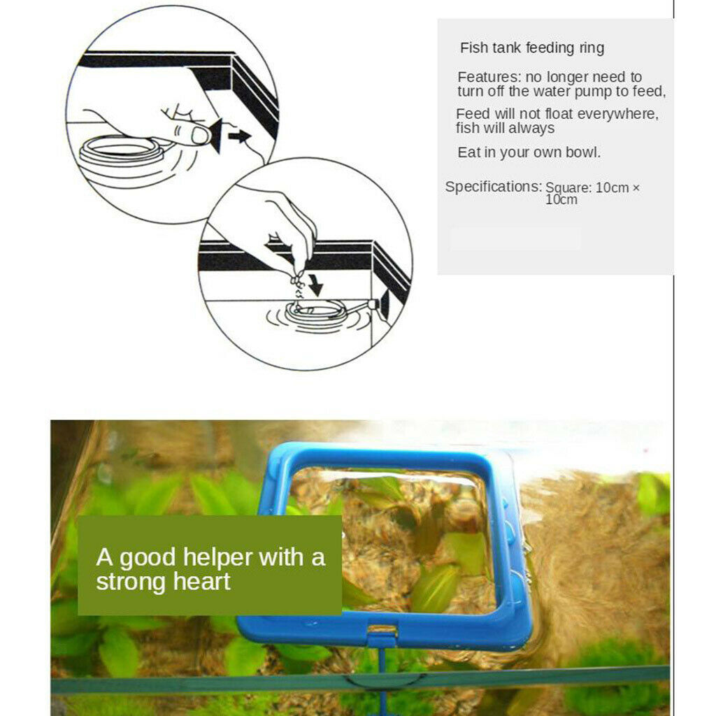 3x Plastic Floating Trays For Aquarium   Food