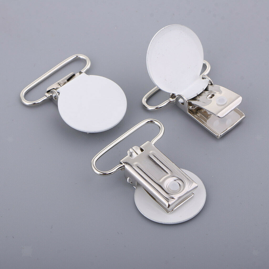 Prettyia 30 Pieces Metal Pacifier Suspender Clips / Garment Making Pacifier