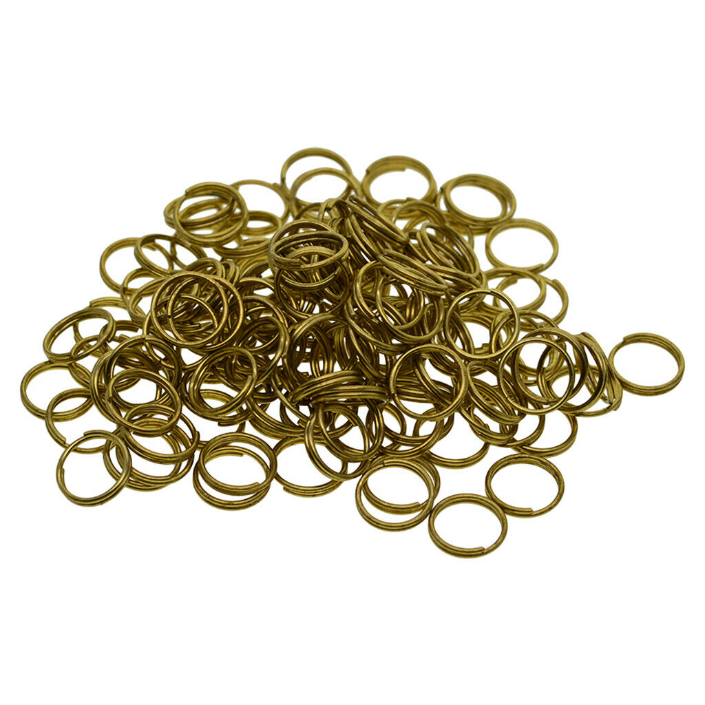 50x Split Brass Rings Small Key Rings Large Keychain Rings