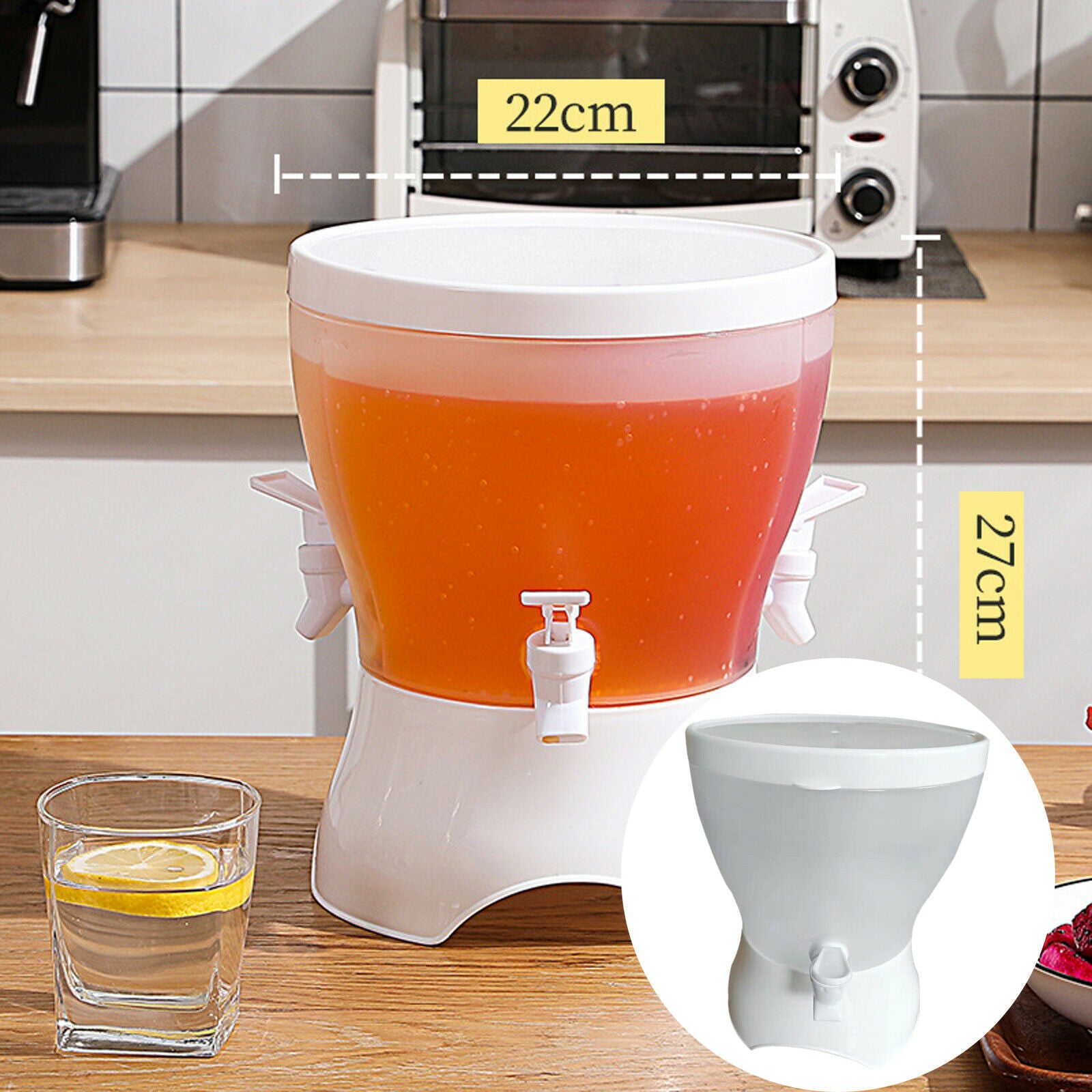 3 Compartments Cold Kettle Fruit Teapot Cool Water Bucket Cold Drink Bottle