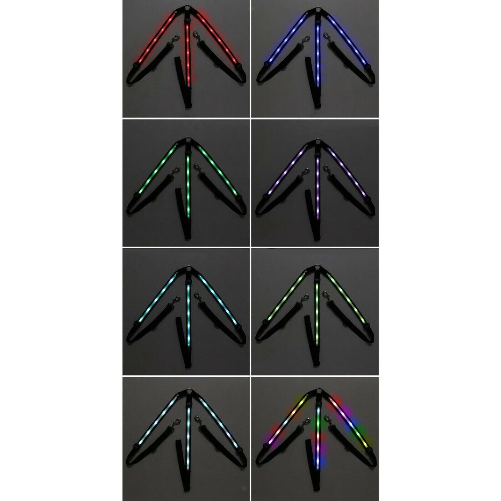 LED Horse Chest Collar Safety Reflective Equestrian Chest Collar Straps