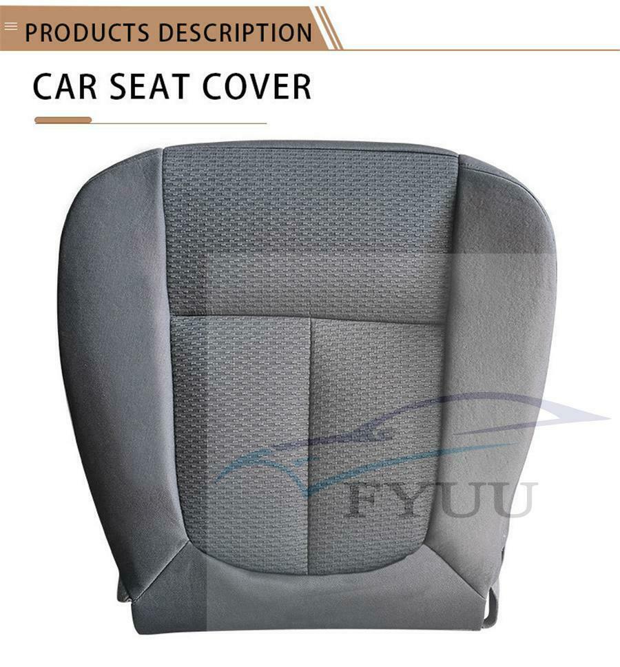 For Ford F150 11-14 Driver Side Bottom Replacement Leather Seat Cover Steel Gray