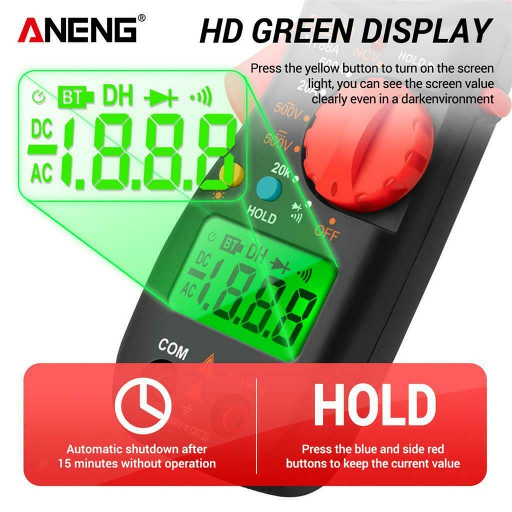 Digital Clamp Meter Multimeter Handheld    Capacitance NCV Test