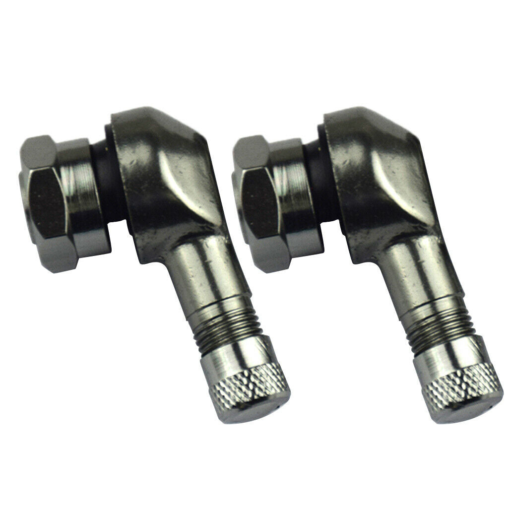 Motorcycle CNC Aluminum 11.3mm Tire Wheel Stem Valve 90 Degree Angled 4 in 2