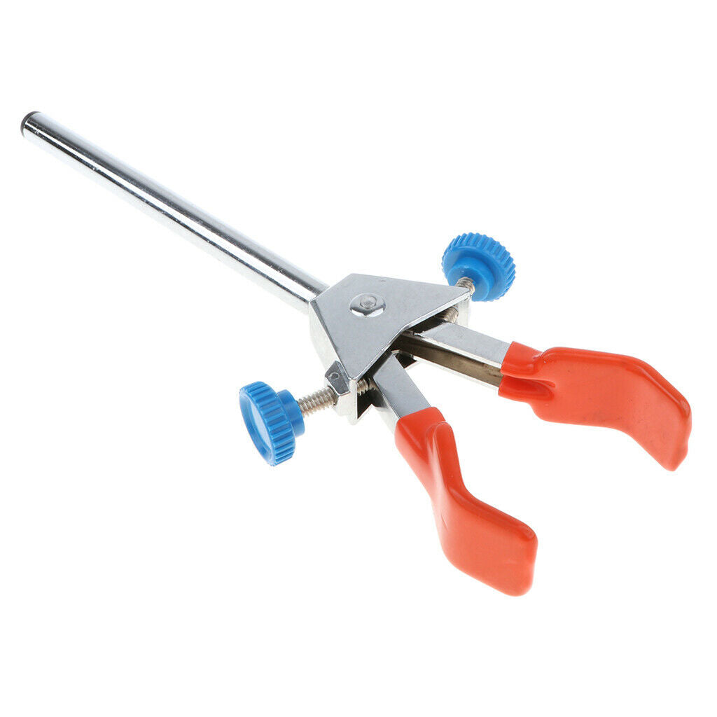 Clamp Double Adjustment Two Fingers Coated Fibers Non- Rubber Lab Supplies