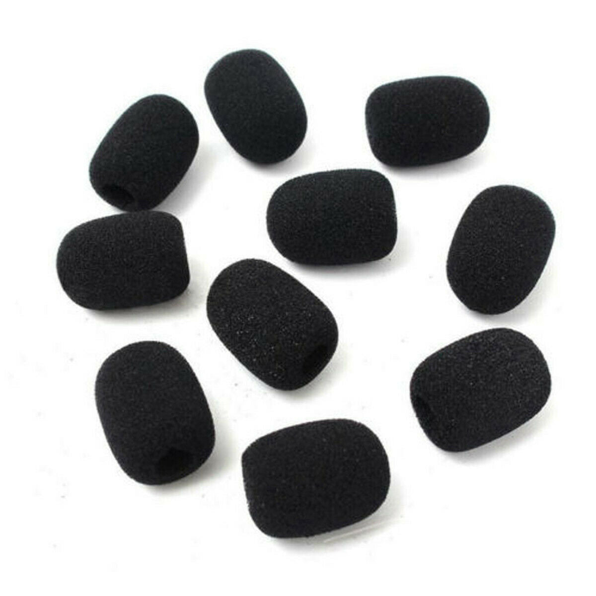 10PCS Microphone Headset Grill Windscreen Sponge Foam Black Mic Cover Hot