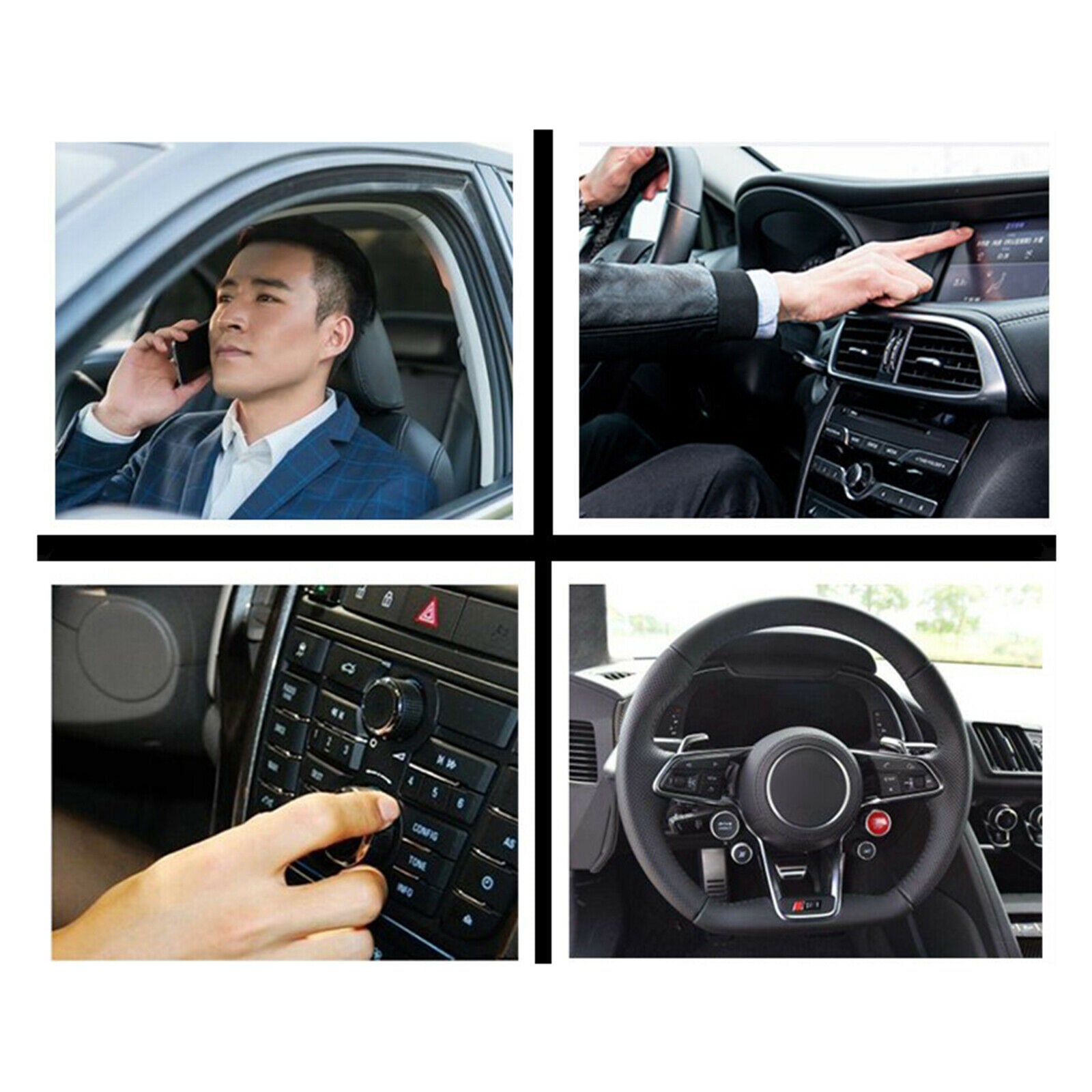 Cup Shape Car Steering Wheel Remote Control Button Adapter with LED Light