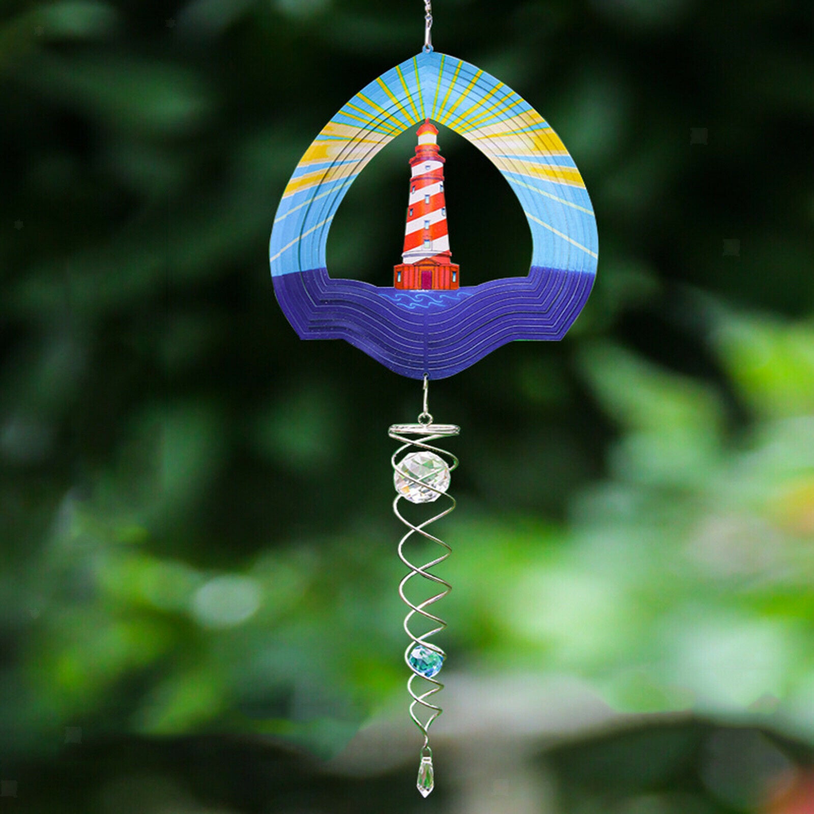 Garden Wind Chimes Wind Spinner Hanging Yard Tree Windmill Patio Ornament