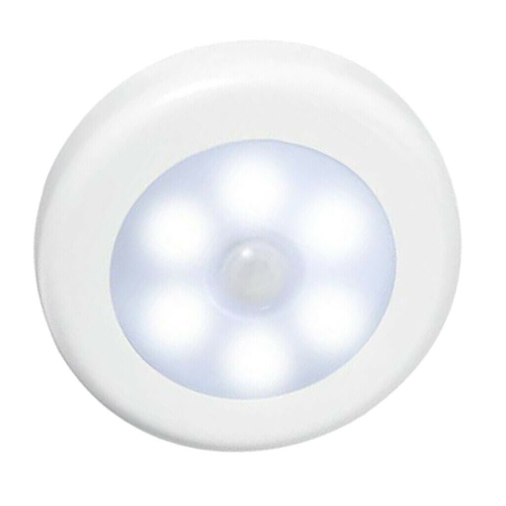 6 LED Auto Motion Sensor Infrared Toilet Cabinet Stair Lamp Night Light Battery