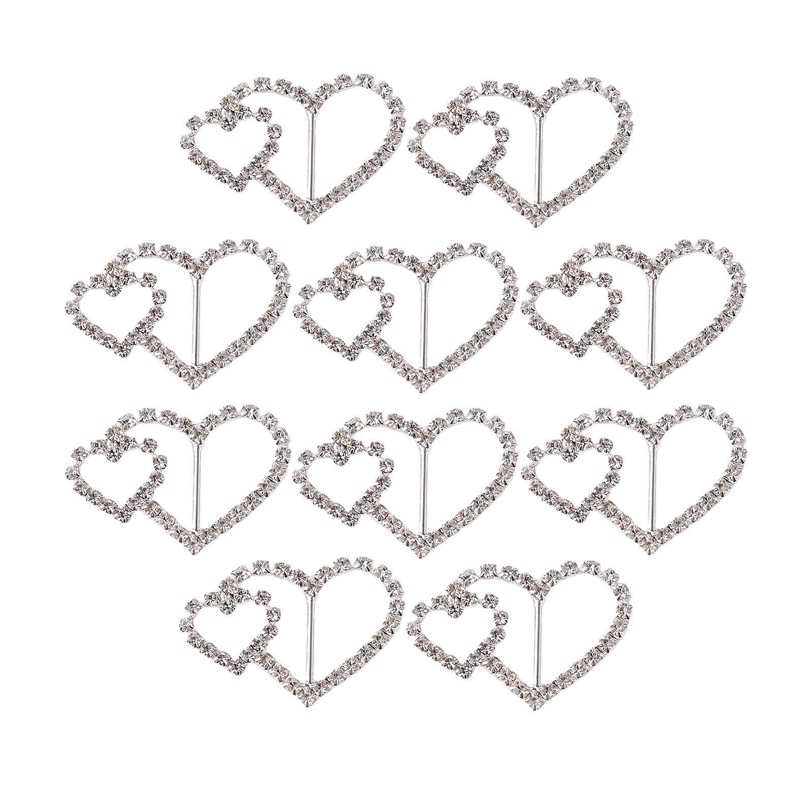 Crystal Rhinestone Ribbon Buckles Sliders Sash Scarf Buckle Clip DIY Wedding