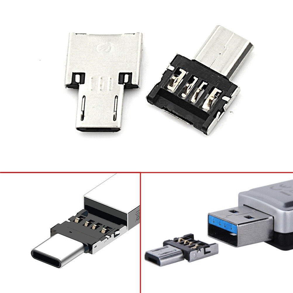 3Pcs Micro USB Male to USB Female OTG Flash Drive Adapters Converter For P.l8