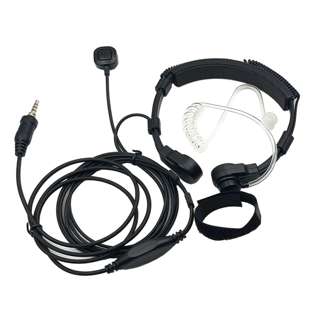 Flexible Throat Mic Covert Earpiece for Yaesu Vertex Radio VX-6E VX-6R VX-7E