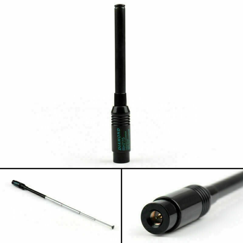 4Pcs RH-775 Extendable Dual-Band Antenna SMA-Male For Yaesu ICOM Radio BS5 B5.!