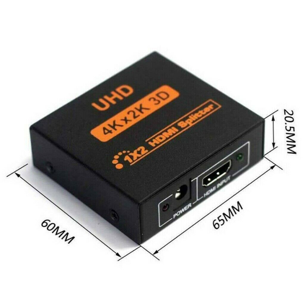 Ultra HD 1080P 1 IN 2 4K HDCP Stripper 1×2 HDMI Splitter Switcher For HDTV .