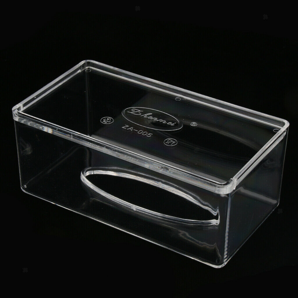 Acrylic Clear Tissue Case Facial Paper Towel Dispenser Box 212x115x88mm
