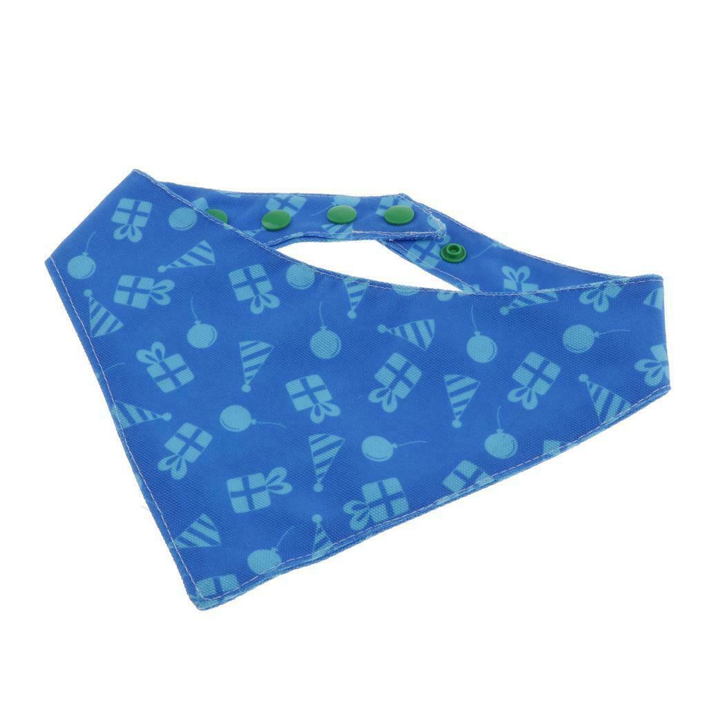 Dog Cat Scarf Cat Dog Decorative Saliva Towel For All Breeds Dog Blue-S