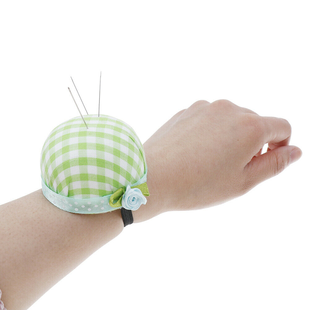 Pin Cushion Wooden Base Needle Pillow for Sewing Needles Pi.l8
