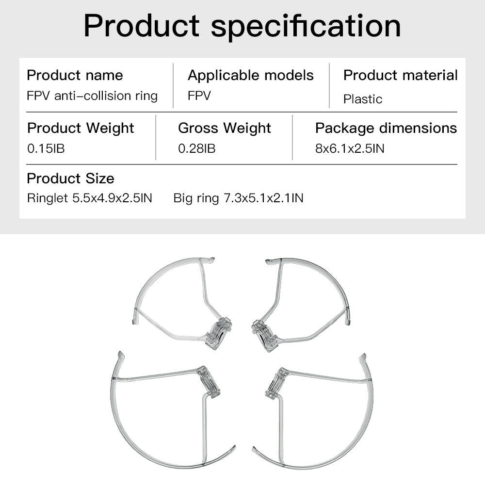 Integrated Anti-collision Propeller Ring Paddle Protection Set for FPV Drone
