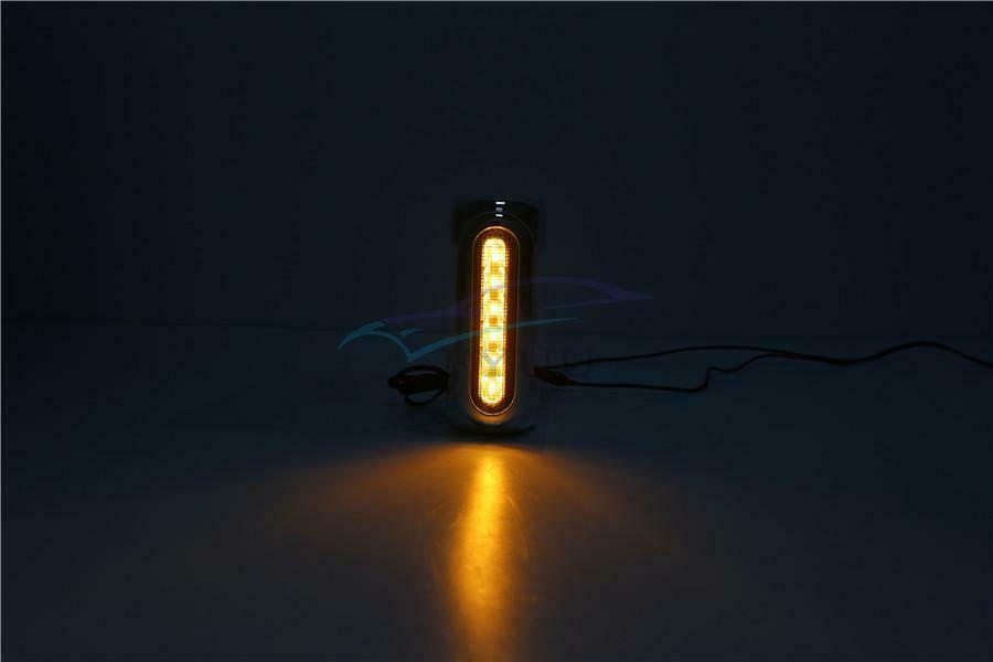 2 Pieces Crash Bar Driving Turn Signal Light Universal For 1.25''Bars Motorcycle