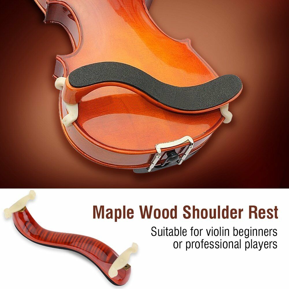 Adjustable Wood Shoulder Rest Pad Support For 3/4 4/4 Violin Height Angle New