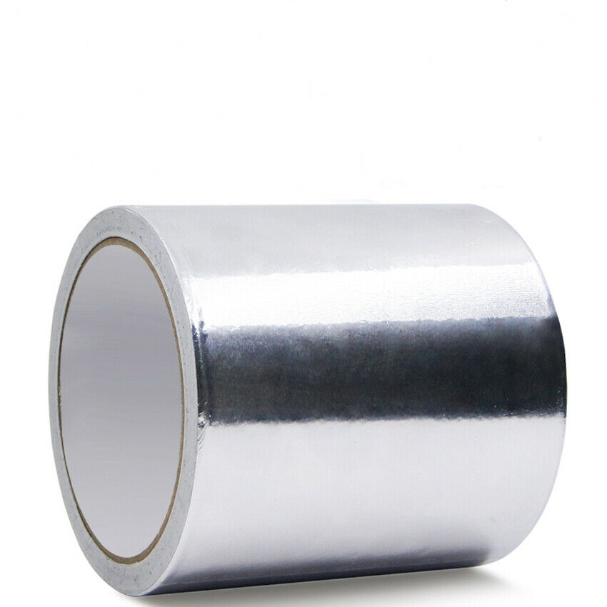 1 Roll 100mm*25m Fiberglass Cloth Aluminum Foil Tape 0.04mm Thick Repair Tape