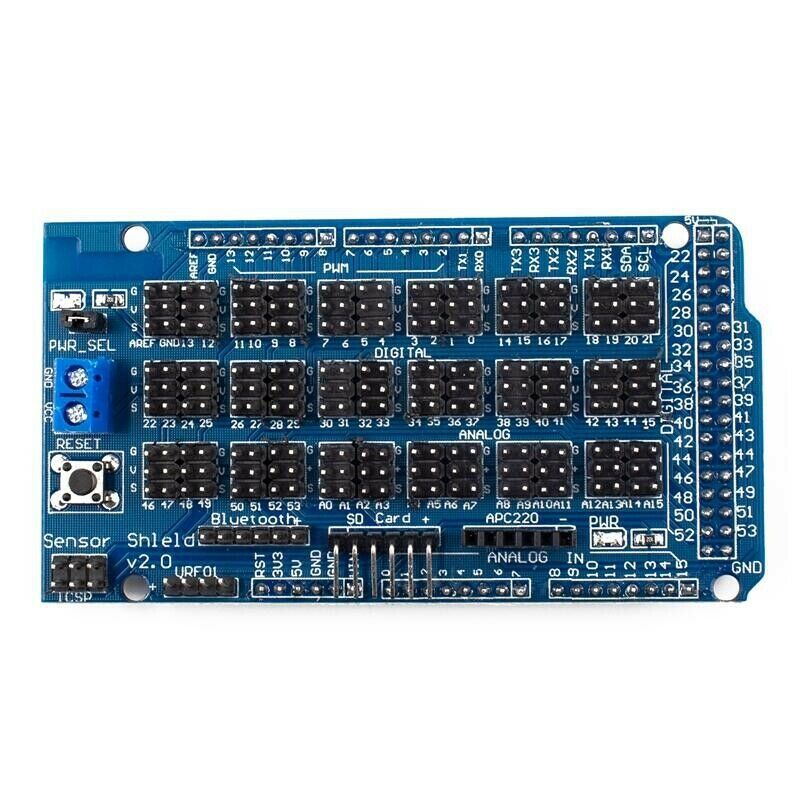 4X(HW-857 Sensor Shield V1.0 V2.0 Expansion Board Kit with Mega 2560 R3 W3R8)