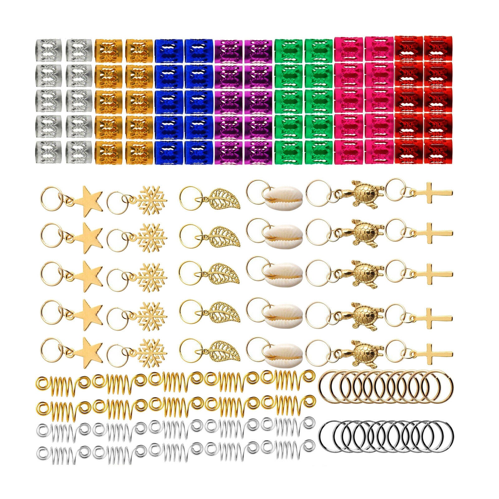 Hair Jewelry Rings Decorations Pendants Dreadlocks beads Cuffs Hair Decorations