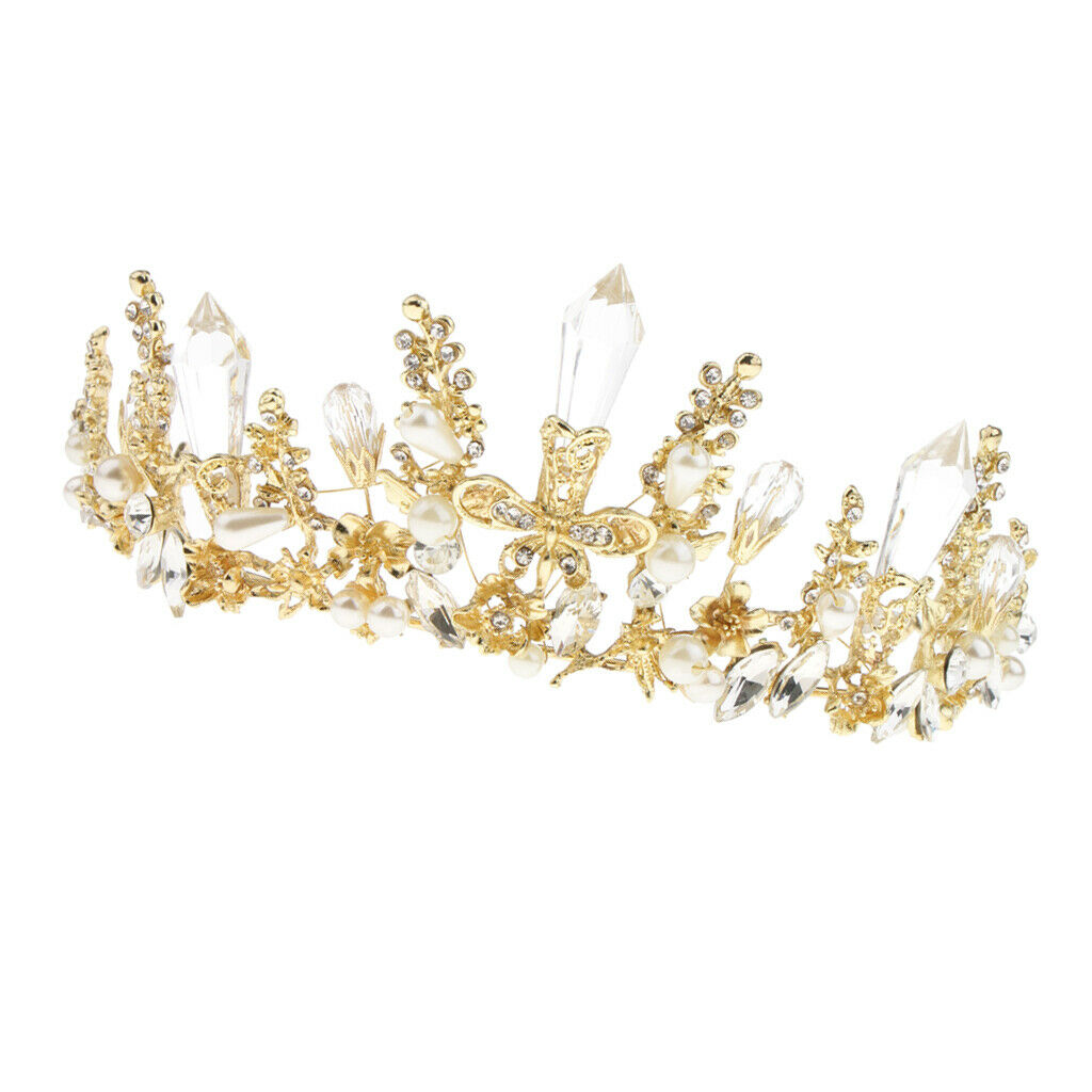 Crystal Tiara Crowns Hair Accessories Rhinestone Wedding Pageant Bride Princess