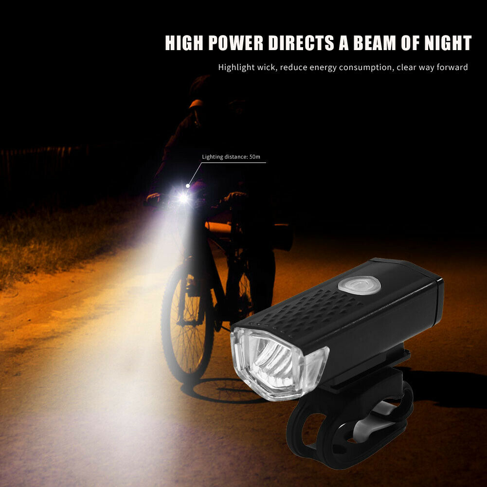 Bike Light Set USB Waterproof Bicycle XPE LED Spoke Headlight Taillight Light