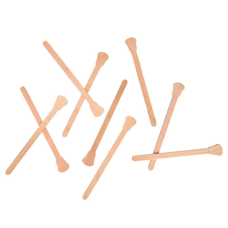 50PCS Wooden Waxing Wax Spatula Disposable Bamboo Sticks Kit Skin Beauty Tool Kt
