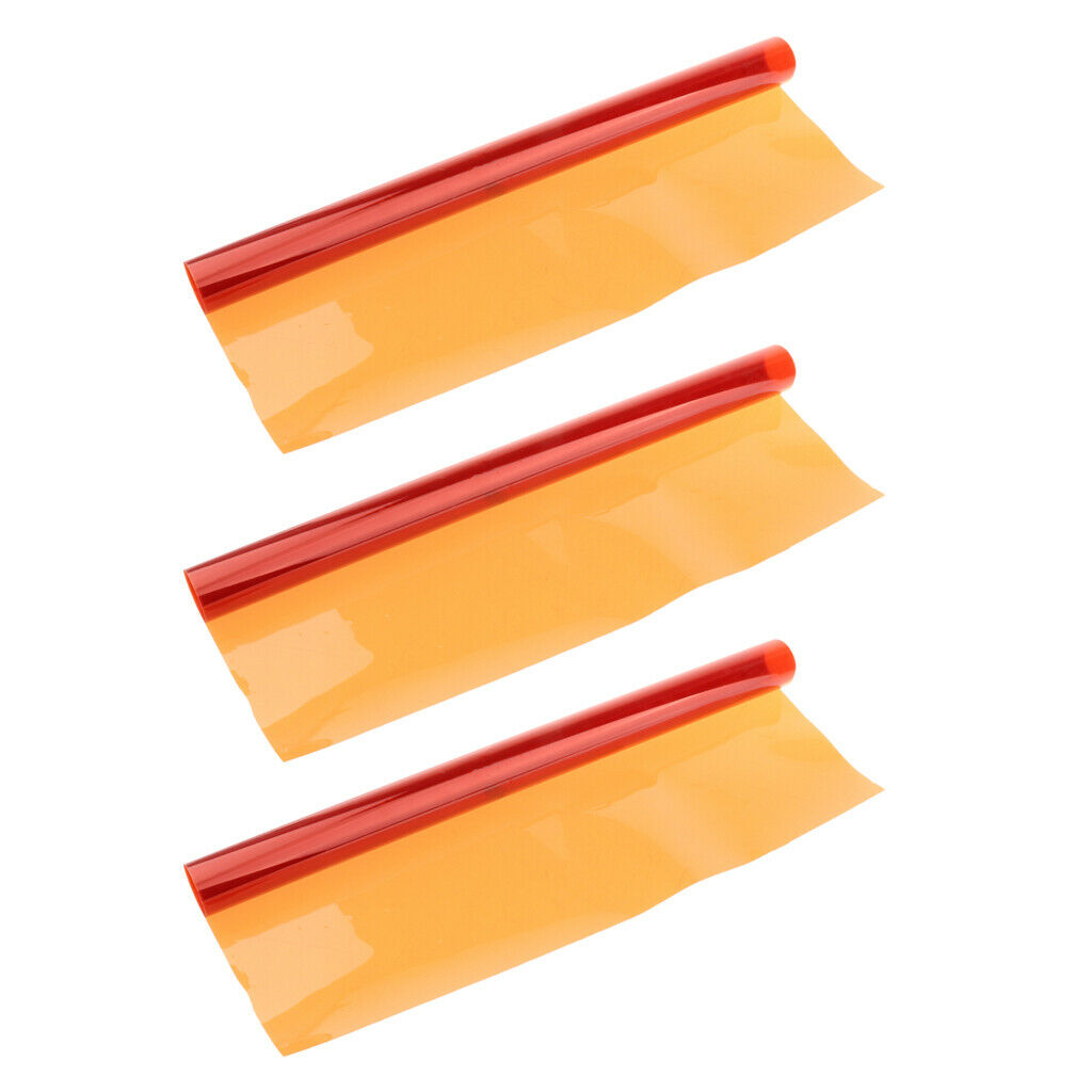 Qty 3 40×50cm Red Lighting Filter Colour Effects Gel Film Theatre Party Light