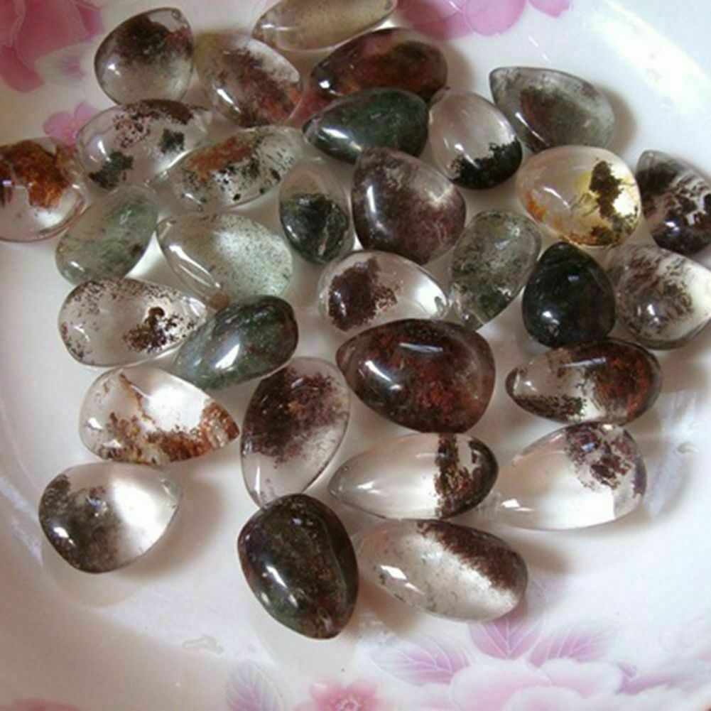 Natural Ghost lifelike Quartz Crystal Gems Specimen Healing Pendant Decoration